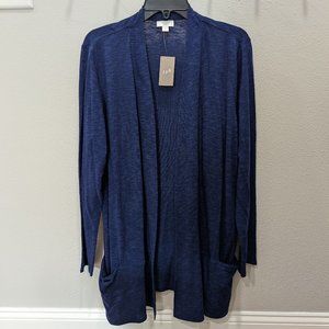NWT J. Jill linen-blend knit cardigan **Large Tall size**